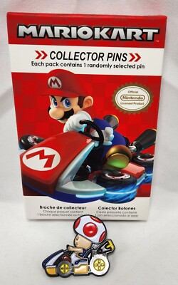 Toad Nintendo Collector Pin Super Mario Kart Power A Series NEW
