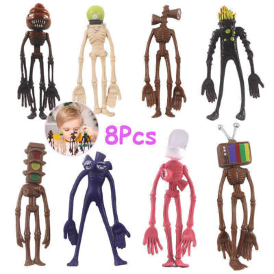 8PCS Siren Head Action Figure Toy Foundation Urban Legend Sirenhead SCP Shy Guy