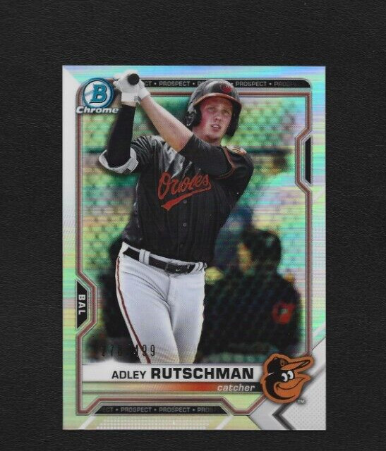 2021 Bowman Adley Rutschman BCP-121 Chrome Refractor 278/499 Baltimore Orioles