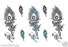 Romantic Feather Tattoo Feather Temporary Feather Body Art Tattoos