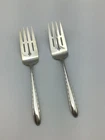 Antique, Silver Flutes, Towle PAIR Medium Cold Meat Serving Fork, 8 3/8” Sterlin