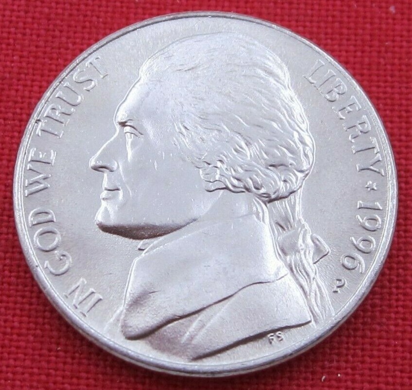 最終値下げ！激レアtomo sci-phi2グッドサイズ5.6 1996 (P) Jefferson Nickel - Six Full Steps - Uncirculated - Actual