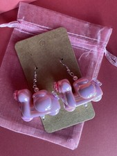 Moped Cute Earrings,pink Mod,Vespa Scooter Fun Costume Novelty Jewellery