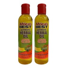 2 Pack Africa's Best Ultimate Herbal Oil 8 oz for Hair Bath Nails Body SEALED