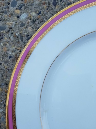 Vintage Lenox Bailey Bank & Biddle Philadelphia pink gold Dinner plates X 3 - Picture 4 of 8