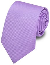 63''XL Tie Mens Extra Long Solid Woven Necktie for Men Big and Tall Light Purple
