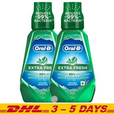 Oral-B Mouthwash Extra Fresh Rinse 500 Ml x 2