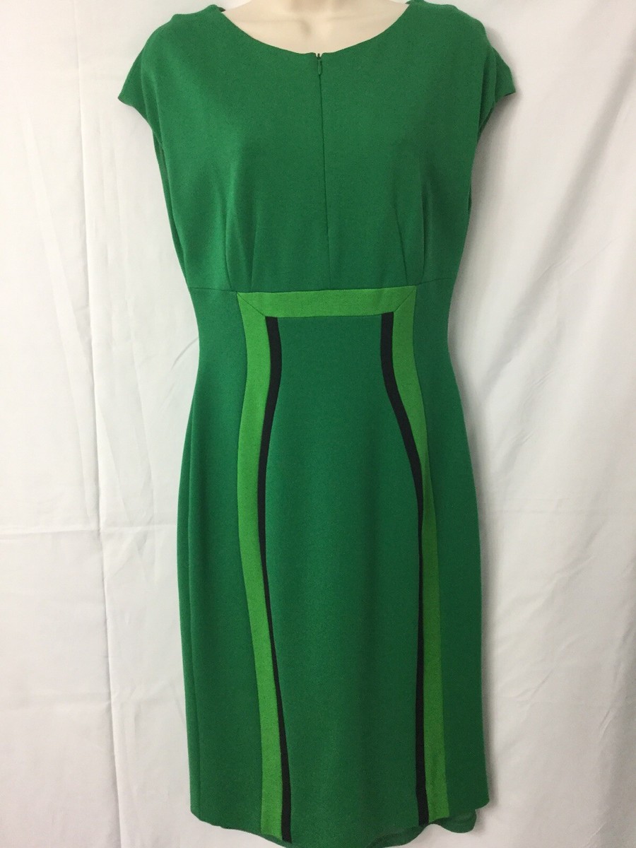 escada green dress Drees Size 36 Feminine low V