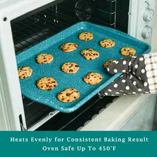 Pioneer Woman Teal Speckle Timeless 13" x 18" Nonstick Aluminized Baking Sheet