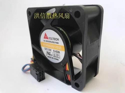 1 PCS fan 0.42A 6025 6cm 3 wire NYW06025012BSS DC12V - Picture 1 of 3