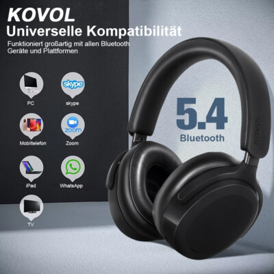NEU Bluetooth Kopfhörer Over Ear Kabellos Kopfhörer HiFi Stereo Wireless Headset