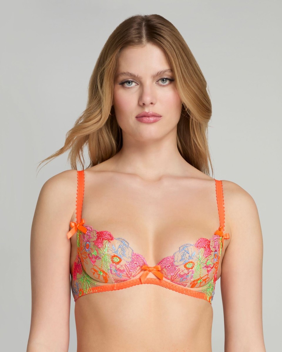 Agent Provocateur Zuri Orange Green Blue Bra 34D NWT $155 | eBay