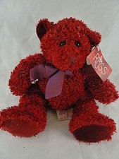 Russ Berrie 9" Sizzles Teddy Bear Retired Mint with tag Sparkling cranberry fur