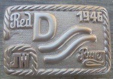 John Wayne 1946 RED RIVER logo '40s movie"JW" SOLID BRASS
