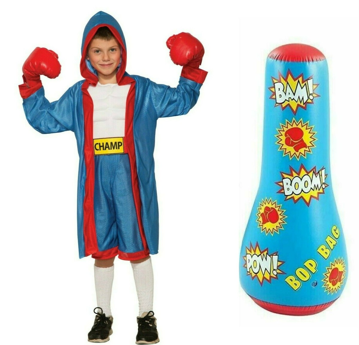 Inflatable Punching Bag Kids Free Standing Boxing Toy Children Bop Bag  Karate