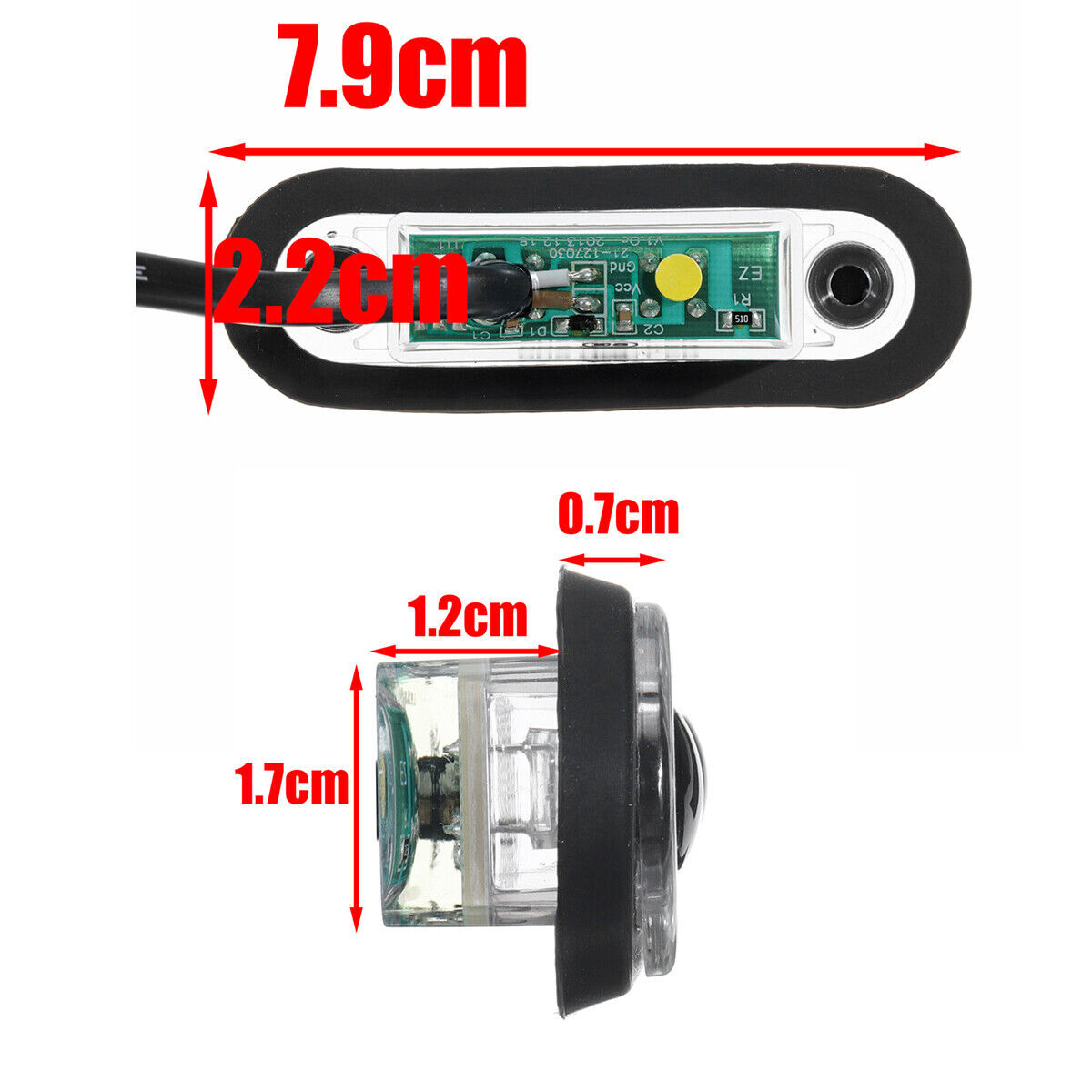 HELLA STYLE LED FLUSH FIT KELSA BAR MARKER LAMP LIGHT 12v 24v In 6 - Foto 5