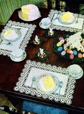 DOILY CROCHET patterns SHADOW FILET Pineapple PANSY Tablecloth CUT WORK Rose