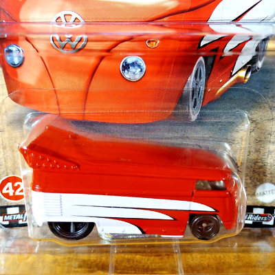 Hot Wheels Premium Boulevard VW Volkswagen Drag Bus Red White Real