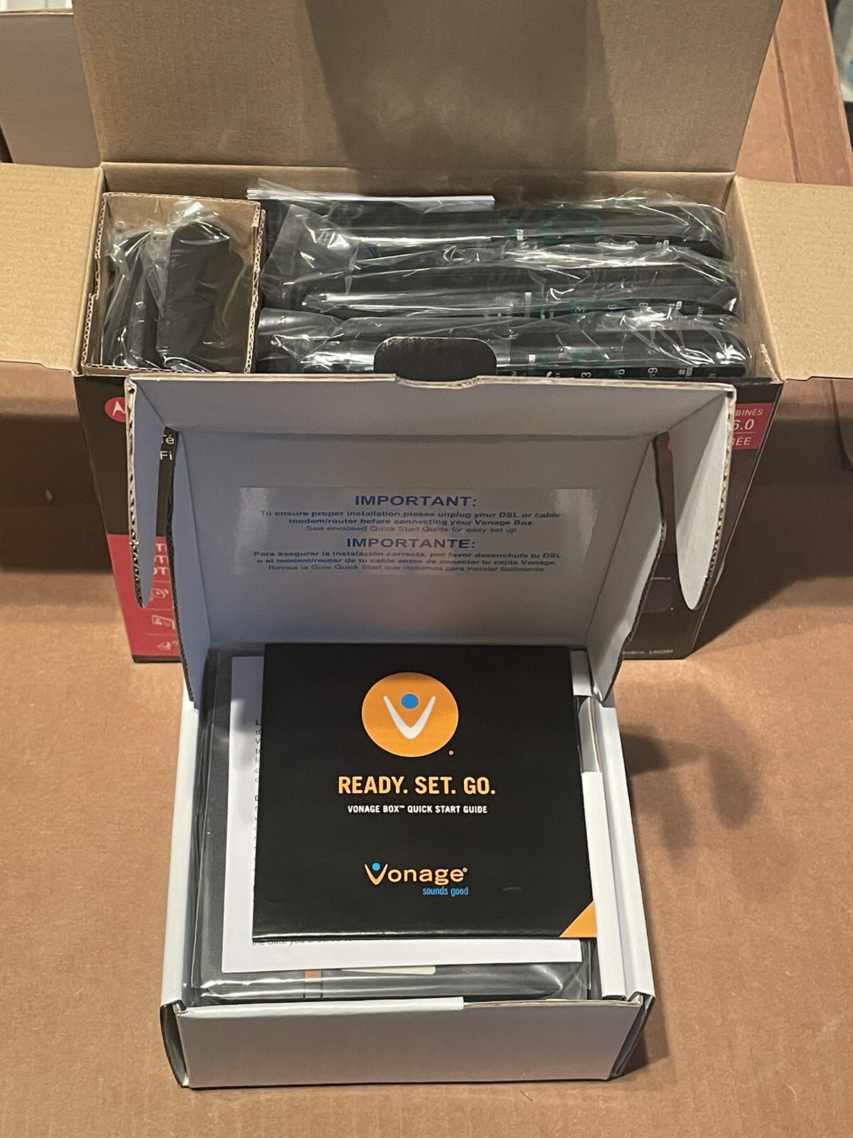 MOTOROLA VONAGE WHOLE HOUSE PHONE KIT DECT 6.0 CORDLESS PHONE SYSTEM