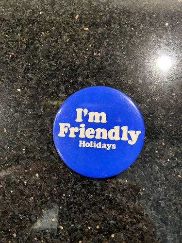 I'm Friendly Holidays Pinback Button | eBay