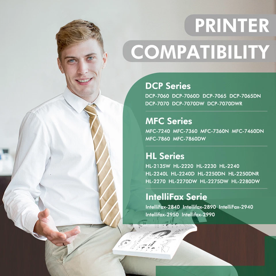 Lote de tóner/tambor DR420 TN450 para Brother HL-2270DW 2240 2280DW MFC-7860DW 7360N Foto 2 de 4