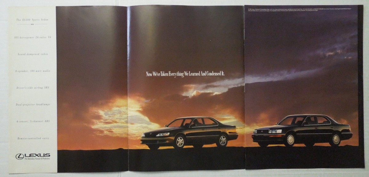 1992 LEXUS LS 400 Luxury Sedan 4 Page Magazine Ad | eBay