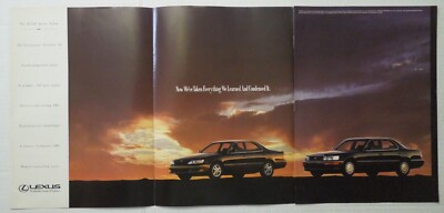 1992 LEXUS LS 400 Luxury Sedan 4 Page Magazine Ad | eBay
