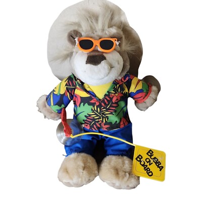 Vintage 1998 Bubba On Board Mattel 12'' Talking Plush Bear Window Cling Toy WORKS