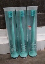 3 Pack Bogobrush Mint Color Compostable Toothbrush With Soft Bristles, BPA Free