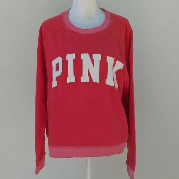 victoria-secret-vs pink distressed sweatshirt