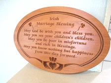 Irish Marriage Blessing May God be with you and bless you wood wall plaque sign