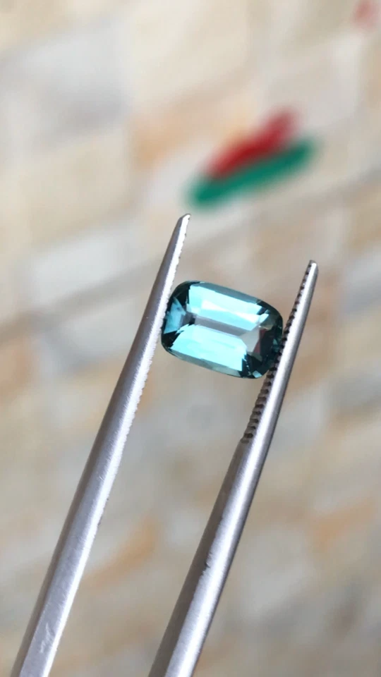 1.20ct Natural Neon Blue Tourmaline - Beautiful  Color and Luster - Afghanistan - Image 2 of 4