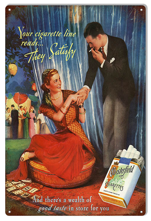 old cigarette posters Vintage Style Metal Sign Cigarettes Advertisement 12 x18