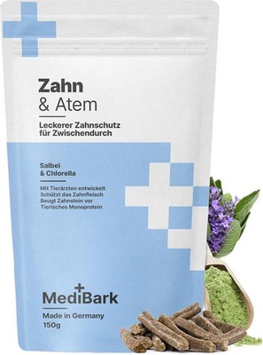 MediBark Zahn & Atem - Hundeleckerli mit Salbei & Chlorella - 100%