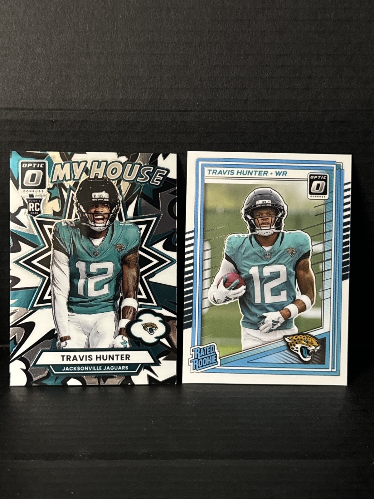 2025 Panini Donruss Optic My House Travis Hunter #3 Jaguars Rookie + Base #201