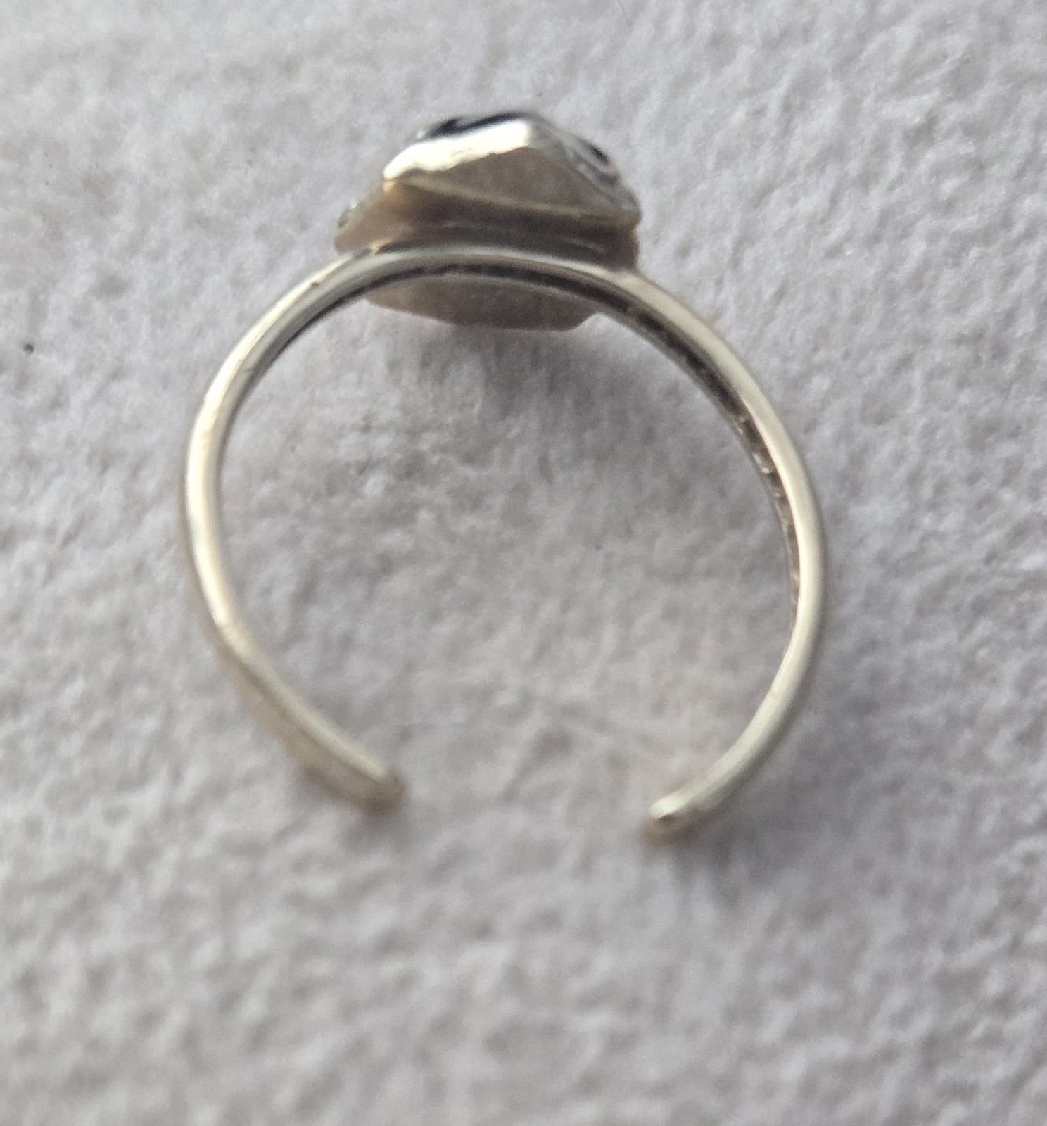 14k Solid Gold Ladybug Toe Ring Enamel Accents - image 6