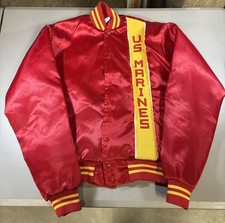 Vintage 80s Marines Bomber Jacket Men's Size Small Soffe Jackets