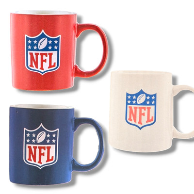 3 NFL Tassen NEU und Original im Paket Blau Weiß Rot Football Super Bowl Party