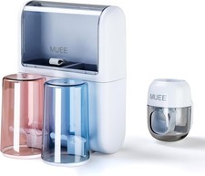 Toothbrush Holder Wall Mounted with Automatic Toothpaste Dispenser, Dustproof