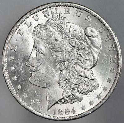 #ad 1884 O $1 MORGAN SILVER DOLLAR NEW ORLEANS UNC DETAILS quot;MARKS OBVquot; 251110 013 $84.99