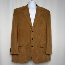 Ralph Ralph Lauren Mens 46L Tan Corduroy 3-Button Blazer Sport Coat Jacket M236