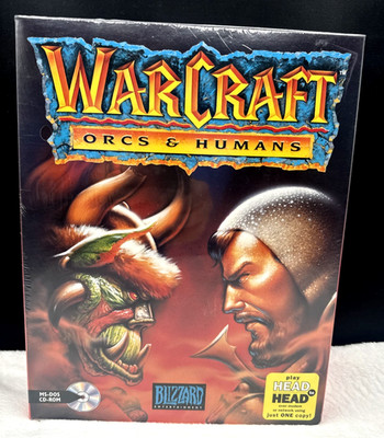 WarCraft: Orcs & Humans Big Box PC Factory Sealed Game New Blizzard+3 NFR titles