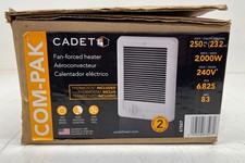 Cadet 240V 2,000W Com-Pak In-wall Fan-forced Electric Heater White w/Thermostat