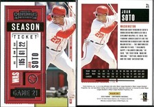 ⚾️ 2020 Panini-Contenders - Season Ticket - Juan Soto Nationals #45