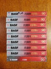 Lot of 8 BASF Ferro Extra I 90 Minute Blank Audio Cassette Tapes New Sealed