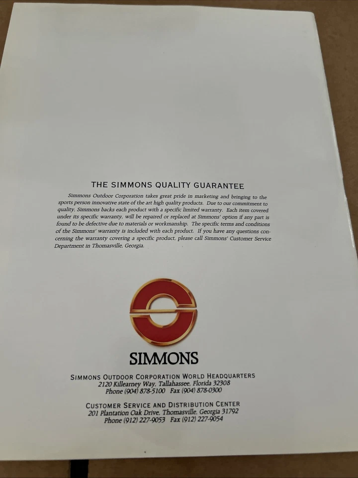 1993 SIMMONS CATALOG, RIFLESCOPES, TELESCOPES, TURKEY CALLS - Image 3 of 3