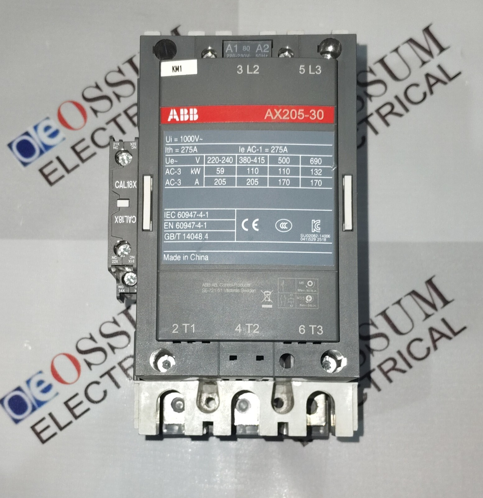 ABB AX205-30 MAGNETIC CONTACTOR 205A VOLTAGE 220VAC FAST SHIPPING