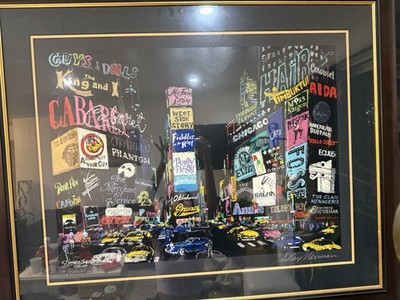 LE ROY NEIMAN, Lights of Broadway 2001 Limited Edition Serigraph 38 X 45 in 