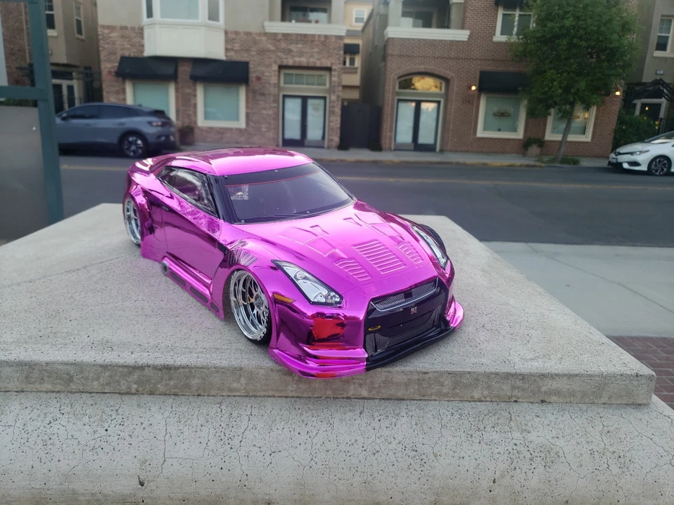 200mm 1/10 CHROME PINK R35 4Tec-2 HPI RDS DC10 YD2 MST TT02 FZ02 Body Only - Image 2 of 4