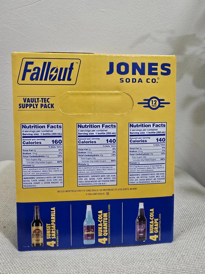 Fallout X Jones Soda Vault-Tec Supply Pack NUEVO: ¡SELLADO! COSTCO EXCLUSIVO RARO Foto 3 de 4